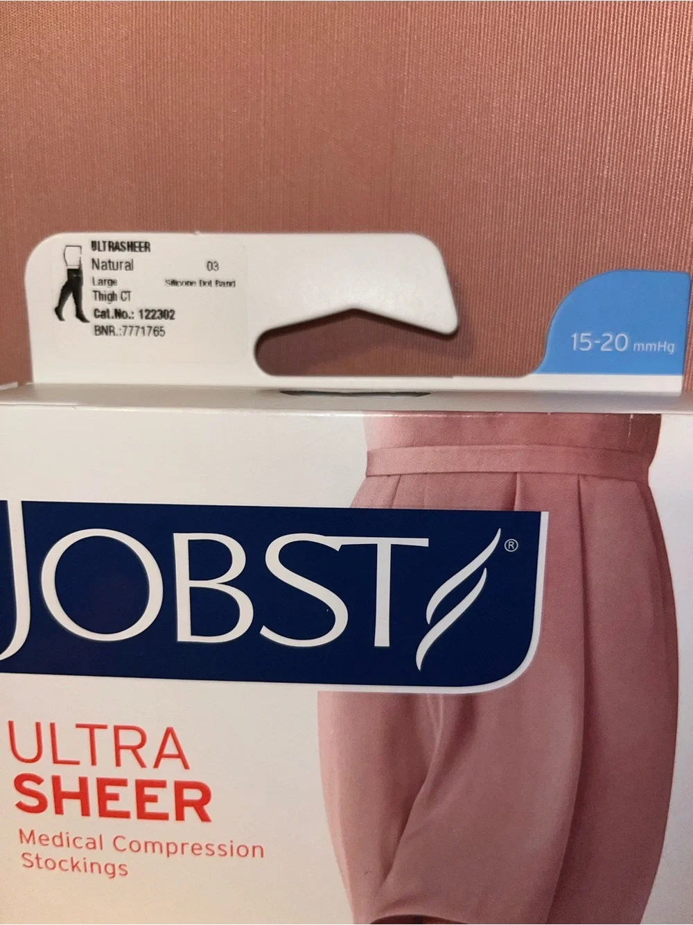 JOBST Ultra Sheer Medical Compression Stockings Natural size Large thigh high